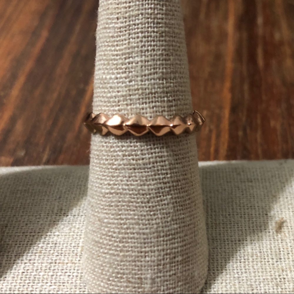 Stella & Dot Rose Gold Faceted Stackable Ring
